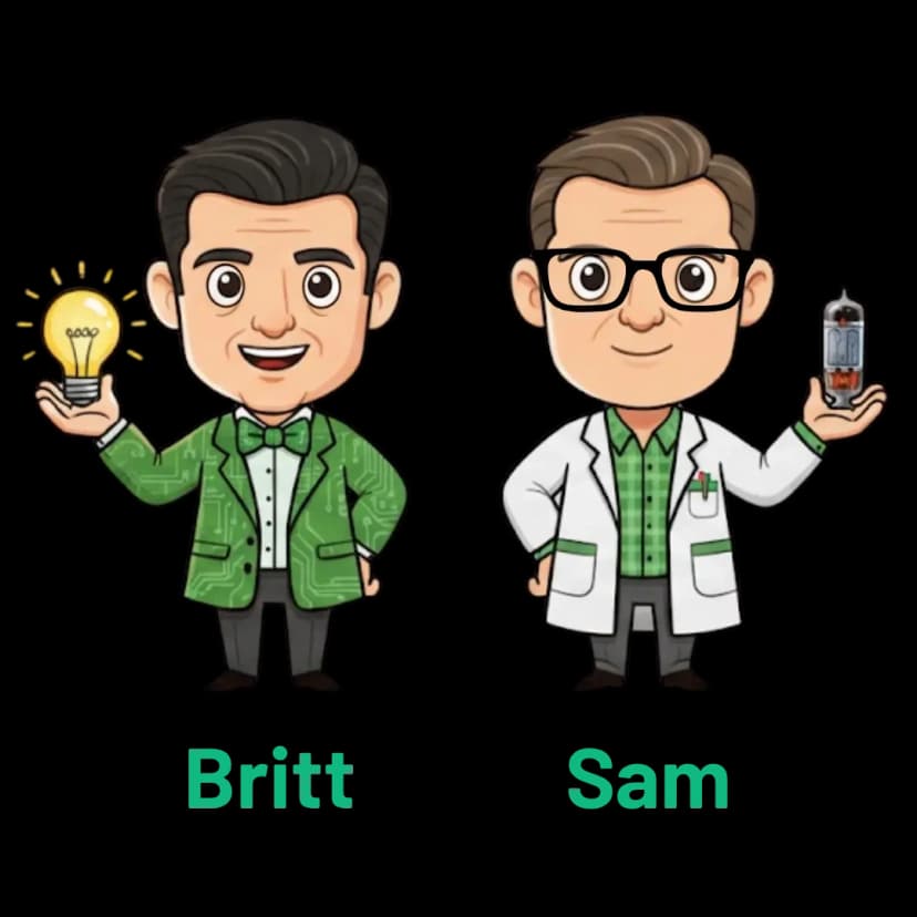 Britt and Sam — the CircuitSim team from Elsewhere Labs